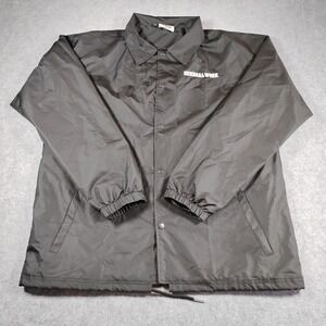 OWNYC Original Work Coaches Jacket Mens XXL Black Snap Front Windbreaker